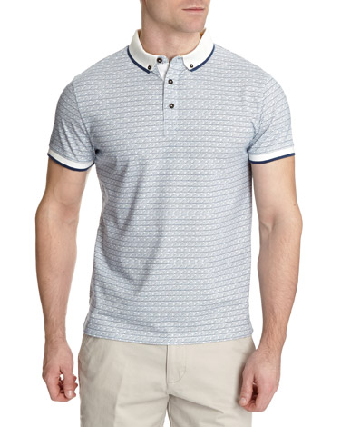 Regular Fit Smart All-Over Print Polo